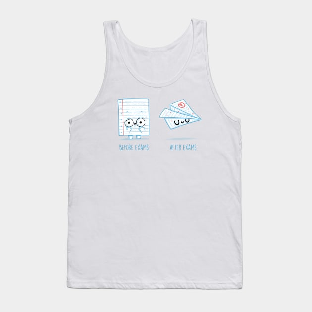 Before and After Exams Tank Top by Naolito